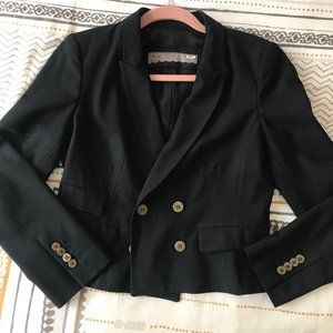 Zara Basic Cropped Black Blazer
